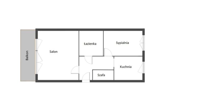 2 pokoje z balkonem, os. Bukowe, 1 piętro