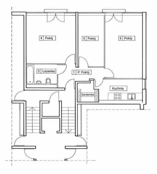 3 pokoje | 61 m² | Nowe Miasto | Spółdzielczo - własnościowe