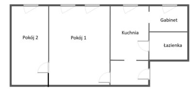 Centrum, 2 pokoje + garderoba, 48,44m2, przy ZUT Langiewicza