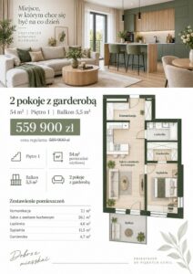 Szczecin Podjuchy nowe mieszkanie 2 pok.54 m2.