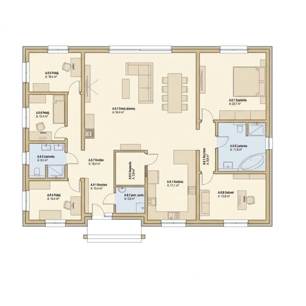 Dom 181 m², garaż 40 m² | działka 1344 m²
