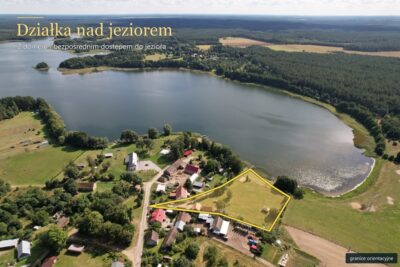 Działka z domem i bezpośrednim dostępem do jeziora – ponad 6000 m²,