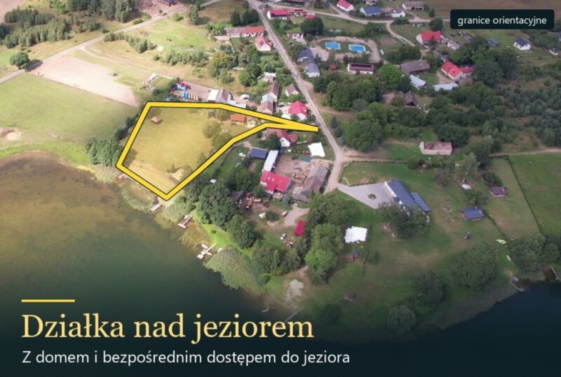 Dom na dużej działce z bezpośrednim dostępem do jeziora – ponad 6000 m