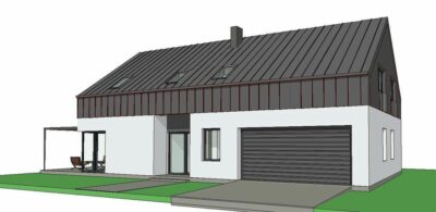 Działka 900 m² |projekt domu 227,66 m² | Szczecin Płonia