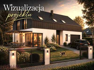 Działka 900 m² |projekt domu 227,66 m² | Szczecin Płonia