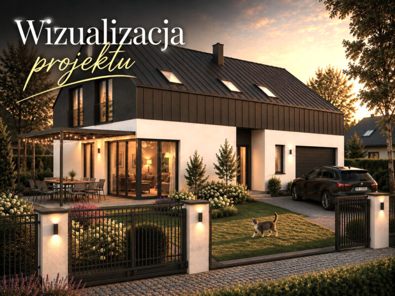 Działka 900 m² |projekt domu 227,66 m² | Szczecin Płonia
