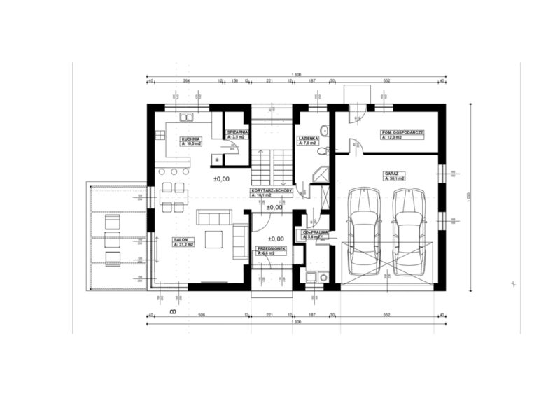Działka 900 m² |projekt domu 227,66 m² | Szczecin Płonia