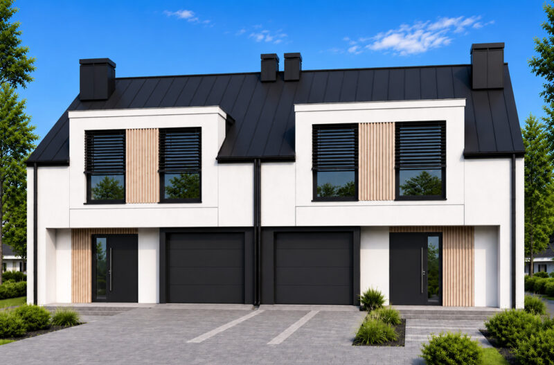Bliźniak dom 135 m² w Warzymicach | garaż