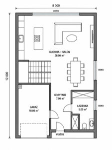 Bliźniak dom 135 m² w Warzymicach | garaż