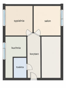 Mieszkanie 61 m², 2 pokoje, kamienica, Turzyn