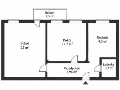 2 pokoje z balkonem w centrum Szczecina