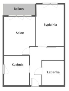 Pomorzany, 2 pokoje 37,59m2, 2 piętro, balkon, winda