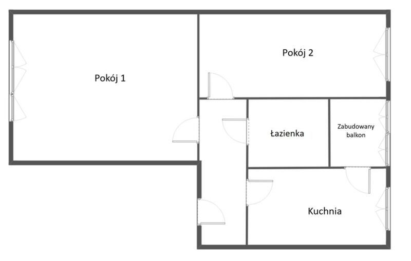3 pokoje na Niebuszewie, 2 piętro