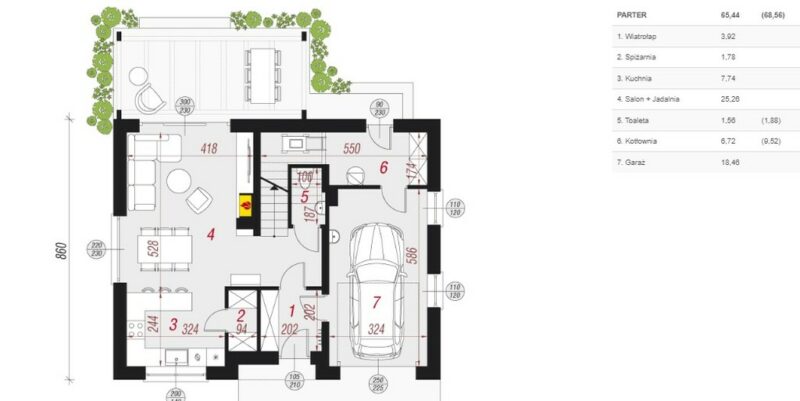 Nowy dom z garażem | 650 m² działki | Niedźwiedź