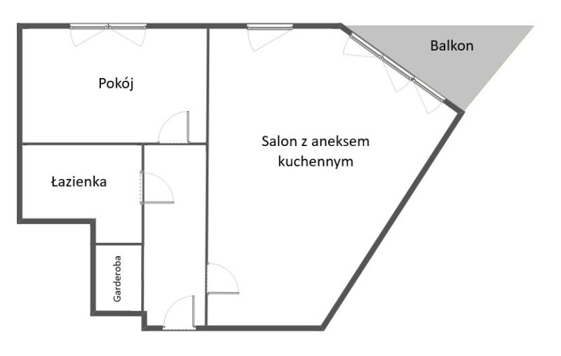 2 pokoje, Śródmieście, balkon,winda, 2010r.b.